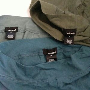Wet Seal Leggings Sz M Blue Teal Army Green